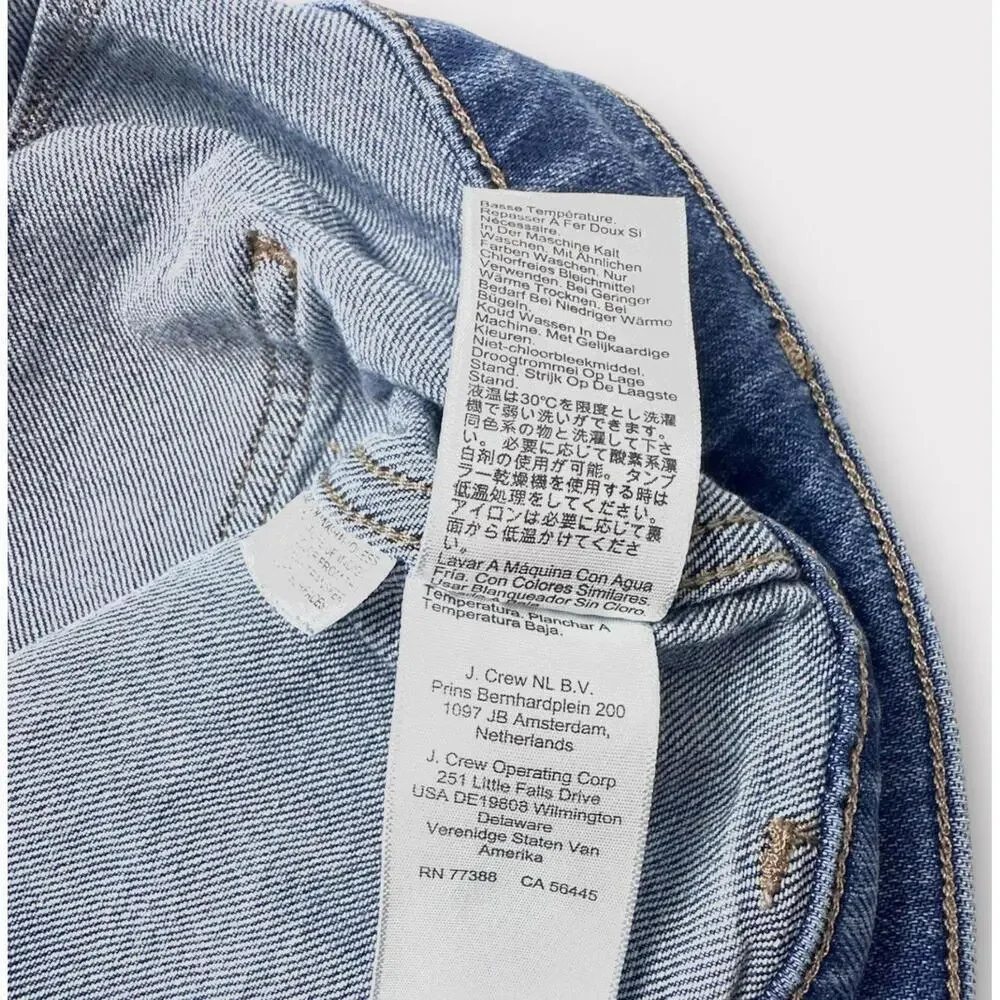 J.Crew Womens Jeans Denim Blue Medium Wash Cropped Pockets Zipper Size 29